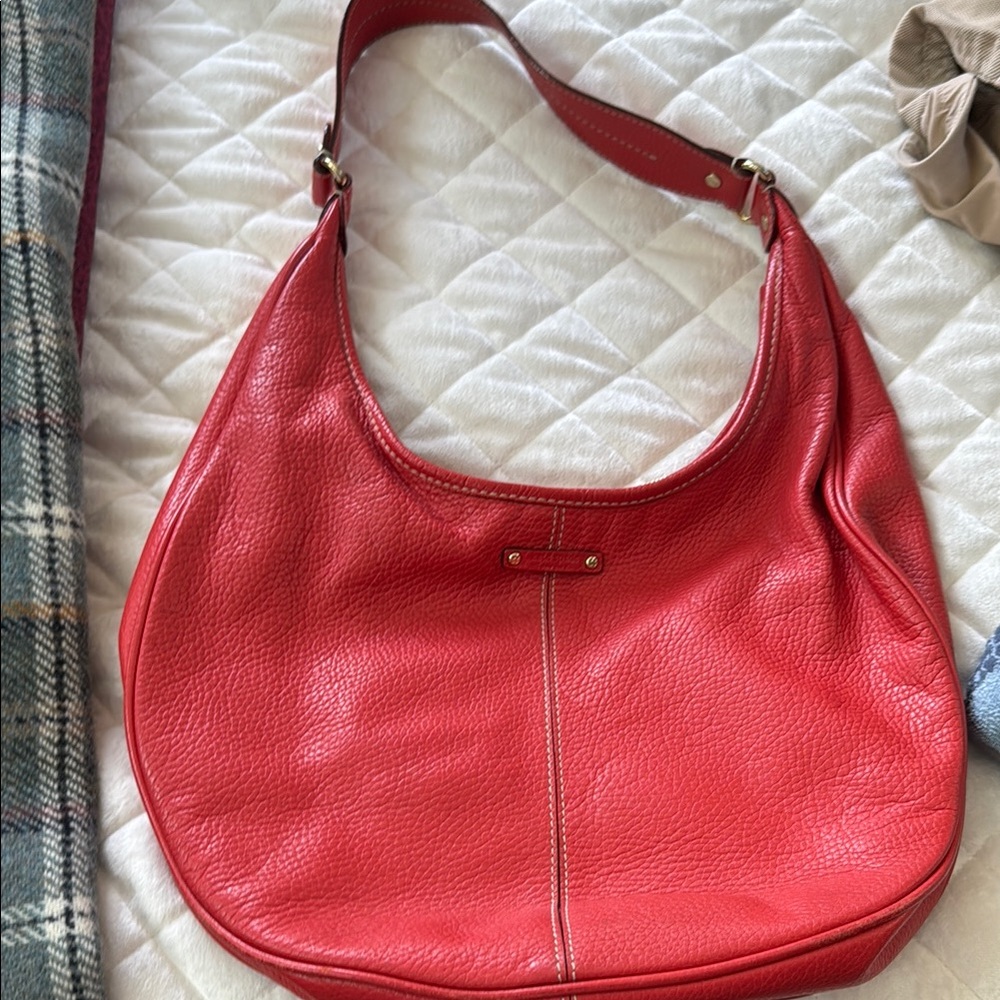 Kate Spade vintage Red orange Leather shoulder Bag